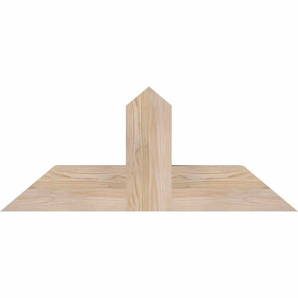 Ekena Millwork Portland Smooth Timber Gable Bracket, Douglas Fir, 36"W x 15"H x 5 1/2"D x 5 1/2"F, 10/12 Pitch GBW036X15X0606POR00SDF - main